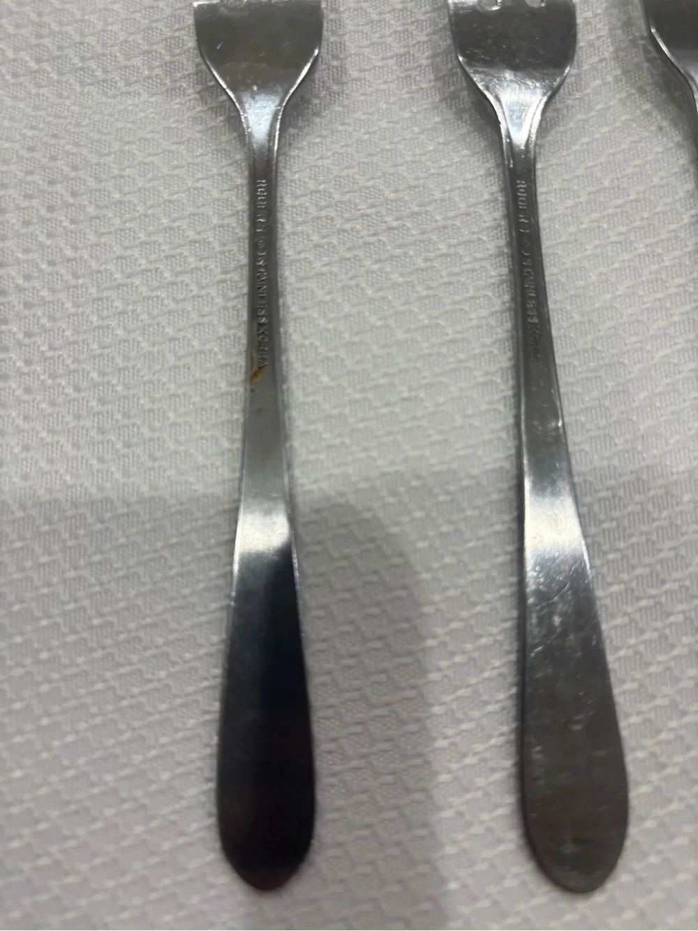 Vtg Rogers Floral Mist Stainless Steel Appetizer Forks Set of 5 Retro MCM